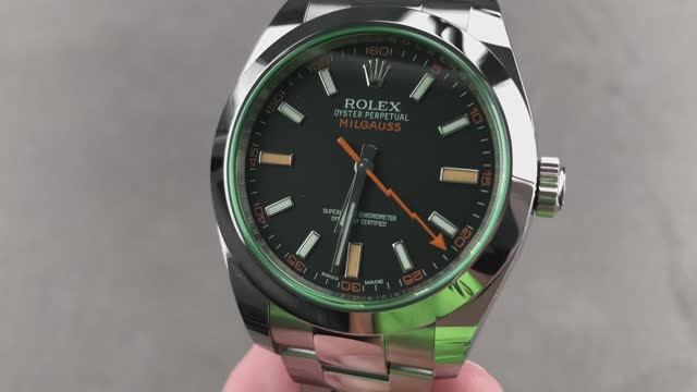 Rolex Oyster Perpetual Milgauss "Green Crystal "ref.116400GV