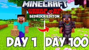 100 дней в Minecraft Bedrock Hardcore