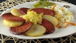 Картофель с колбасой