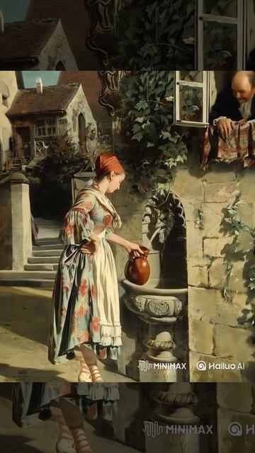 Красавица у колодца (Beauty at the well) Австрийский художник Йоханн Хамза (Johann Hamza, 1850-1927) смотреть онлайн
