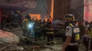 Последствия иранского обстрела в Бат-Яме