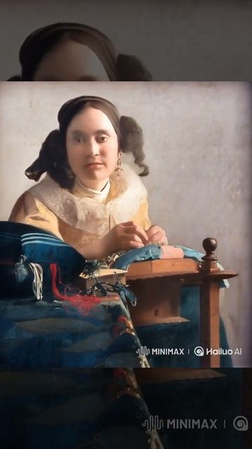 The Lacemaker (Vermeer) #aivideo #art #aiart #ai #painting смотреть онлайн