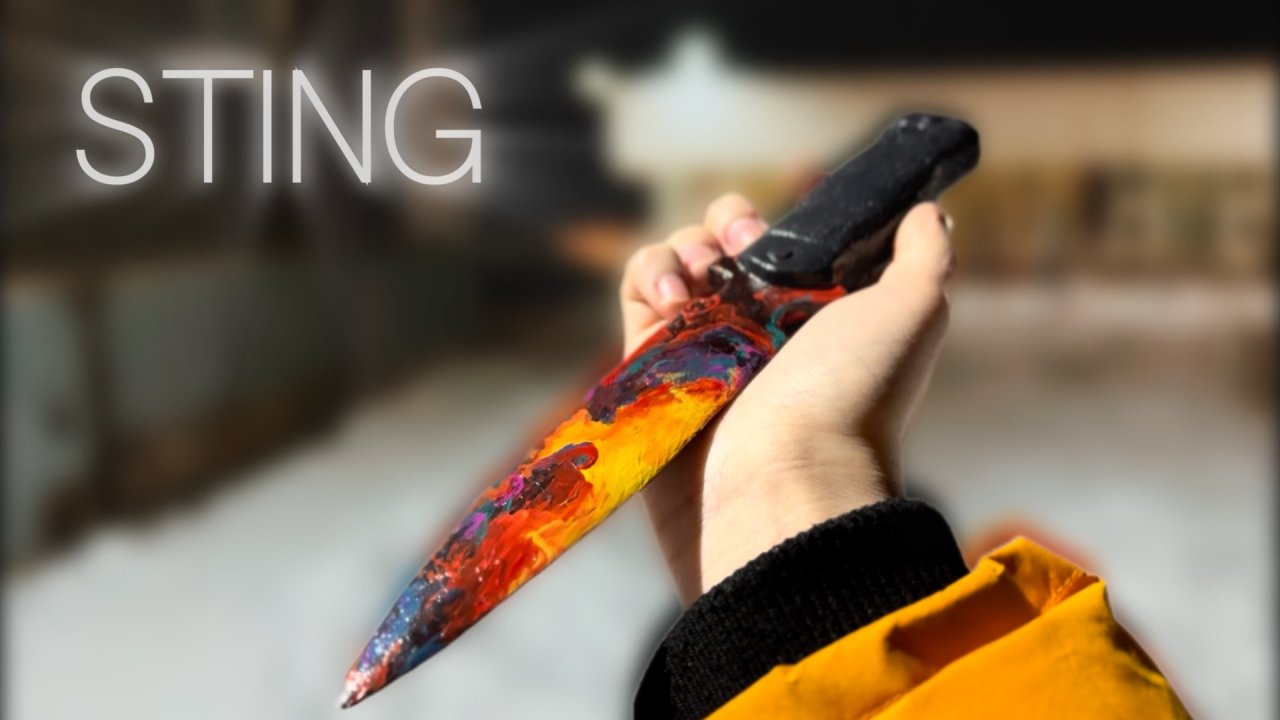 Как сделать нож Стинг из картона? | Sting 🧡«OIL SHEEN»❤️ standoff 2 DIY смотреть онлайн