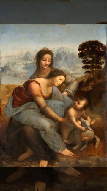 The Virgin and Child with Saint Anne (Leonardo) #aivideo #art #aiart #ai #painting смотреть онлайн