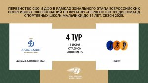 "ДИНАМО" - "СШ№7". Первенство СФО и ДФО. Мальчики до 14 лет. Сезон 2025.