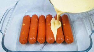 Заливаю сосиски яйцами. Не рецепт, а находка! Из простого лаваша за 10 минут.