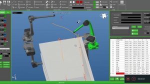 Симуляция роботизированной окраски кузова самосвала