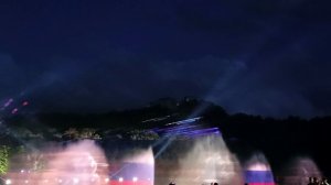 Завершение  3D-мэппинг шоу «Живая вода» на водно-веерных экранах Старого озера в Кисловодске