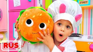 Влад и Ники играют в кафе! Весёлое видео для детей.