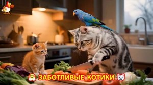 Заботливые котики спешат на помощь (78)