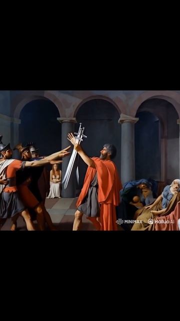 Oath of the Horatii #aivideo #art #aiart #ai #painting #history #photographylovers #cute #midjourney смотреть онлайн