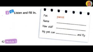 Spotlight. Английский язык. 3 класс.Workbook Стр.42. Упражнение 2.