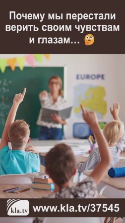 Почему мы перестали верить своим чувствам и глазам…🤔kla.tv/37545 /2025-06-16