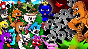 Итальянские мемы VS Спрунки - Битва на выживание| Sprunki мультфильм