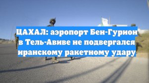 ЦАХАЛ: аэропорт Бен-Гурион в Тель-Авиве не подвергался иранскому ракетному удару