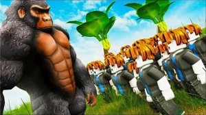 100 игроков против самой сильной гориллы в роблокс