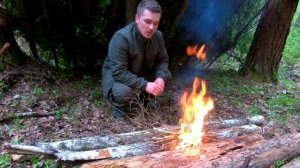 ВЫЖИВАНИЕ В ЛЕСУ - ТОПОР ПРОТИВ НОЖА | Укрытие, костер и дрова, мясо