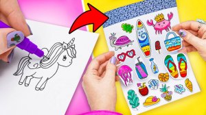 🎨 Делаем крутые стикеры своими руками! ✂️ Простые поделки