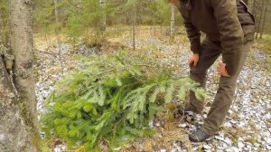 ЗИМОВЬЕ В ТАЙГЕ |  охота на дичь, жизнь, баня и тайга, топоры | Primitive Log Cabin in the Forest