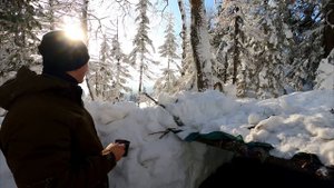 ВЫЖИТЬ ПОД СНЕГОМ! СНЕЖАНКА - ЗЕМЛЯНКА за ЧАС - ВЫКОПАЛ И ЗАНОЧЕВАЛ в ЛЕСУ - ОДИН В ЛЕСУ - Лесные