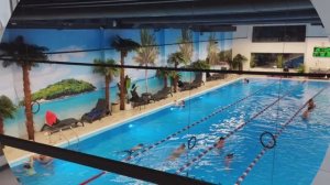 Термы Мытищи. Сауны. Бассейн с морской водой на открытом воздухе зимой