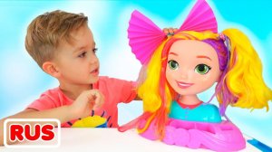 Влад и Ники играют в салон красоты! Видео для детей.