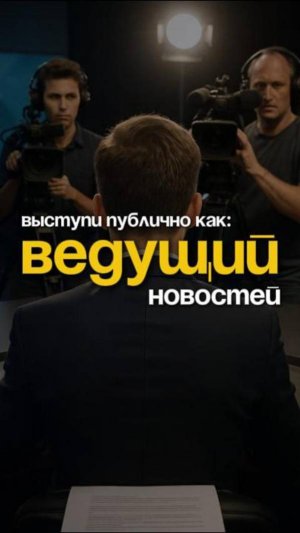 Выступи публично, как ведущий новостей