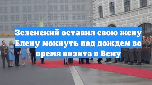 Зеленский оставил свою жену Елену мокнуть под дождем во время визита в Вену