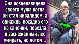 Она возненавидела своего мужа, когда он стал инвалидом, а однажды посадив его на саночки, повезла...