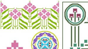 СТАРИННЫЕ СХЕМЫ. Art Nouveau. Рукоделие, вышивка, вязание. Подборка №142.
