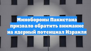 Минобороны Пакистана призвало обратить внимание на ядерный потенциал Израиля
