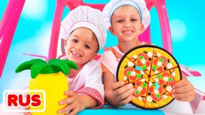 Влад и Ники играют в ресторан! Видео для детей.