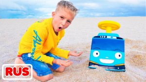 Влад и Ники и весёлые приключения с автобусом! Видео для детей.