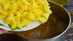 Гречневый суп с сосисками