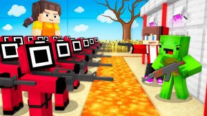 Игра в Кальмара против САМОГО ЗАЩИЩЁНОГО ДОМА — Мультик с Персонажами Майнкрафт