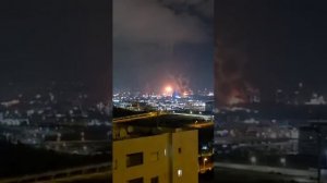 Удар иранских баллистических ракет по электростанции «Гезер» в Хайфе Израиль