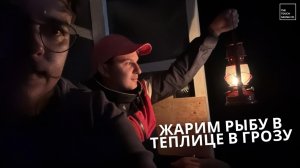 ЖАРИМ РЫБУ В ТЕПЛИЦЕ В ГРОЗУ | РЫБАЛКА НА РАССВЕТЕ