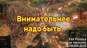 Внимательнее надо быть. P44 Pantera. Граница империи. 20250504 2035.