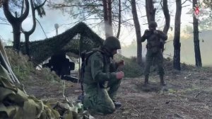 Расчет орудия Мста-Б уничтожил БпЛА ВСУ