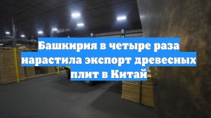 Башкирия в четыре раза нарастила экспорт древесных плит в Китай