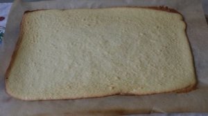 Бисквитный рулет с белковым кремом