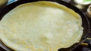 Блинчики с грибами и гречкой