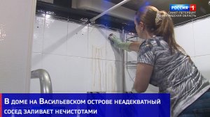 В доме на Васильевском острове неадекватный сосед заливает нечистотами