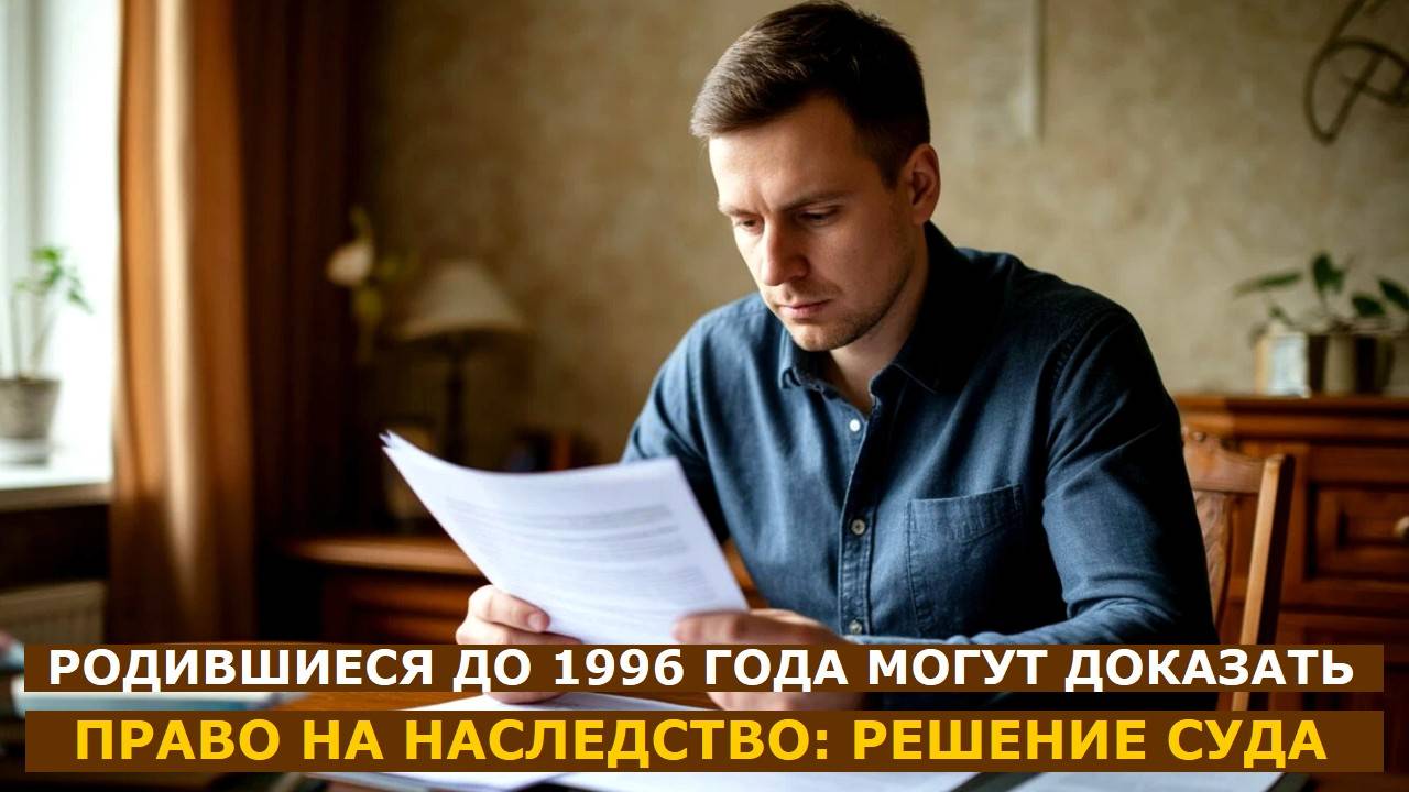 Теперь граждане до 1996 года рождения могут доказать свое право на наследство: новое решение суда