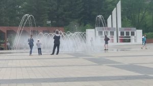 Фонтан на площади Ленина г.Свободный