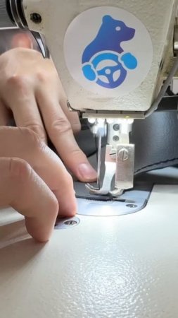 Строчка на швейной машине с тройным продвижением. #перетяжка_руля #diy