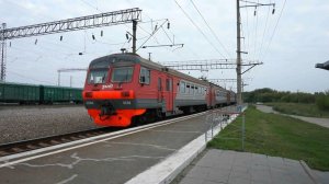 Электропоезд ЭД9М-0039. Покатушки от Белоярска до Велижановки+отправление.