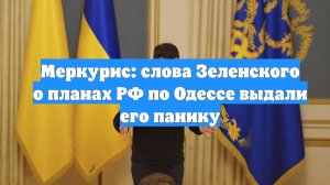 Меркурис: слова Зеленского о планах РФ по Одессе выдали его панику