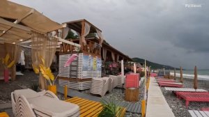 Сочи Лазаревское сегодня 17 июня 2025. Пляжи Фламинго, Дельфин, Багратион. Обстановка, погода сейчас