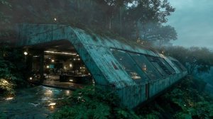 Nightfall at the Jungle Outpost – Post-Apocalyptic Sci-Fi Ambience
